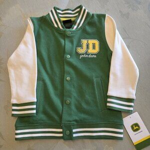 JOHN DEERE Toddlers Letterman Jacket Size 2T NEW